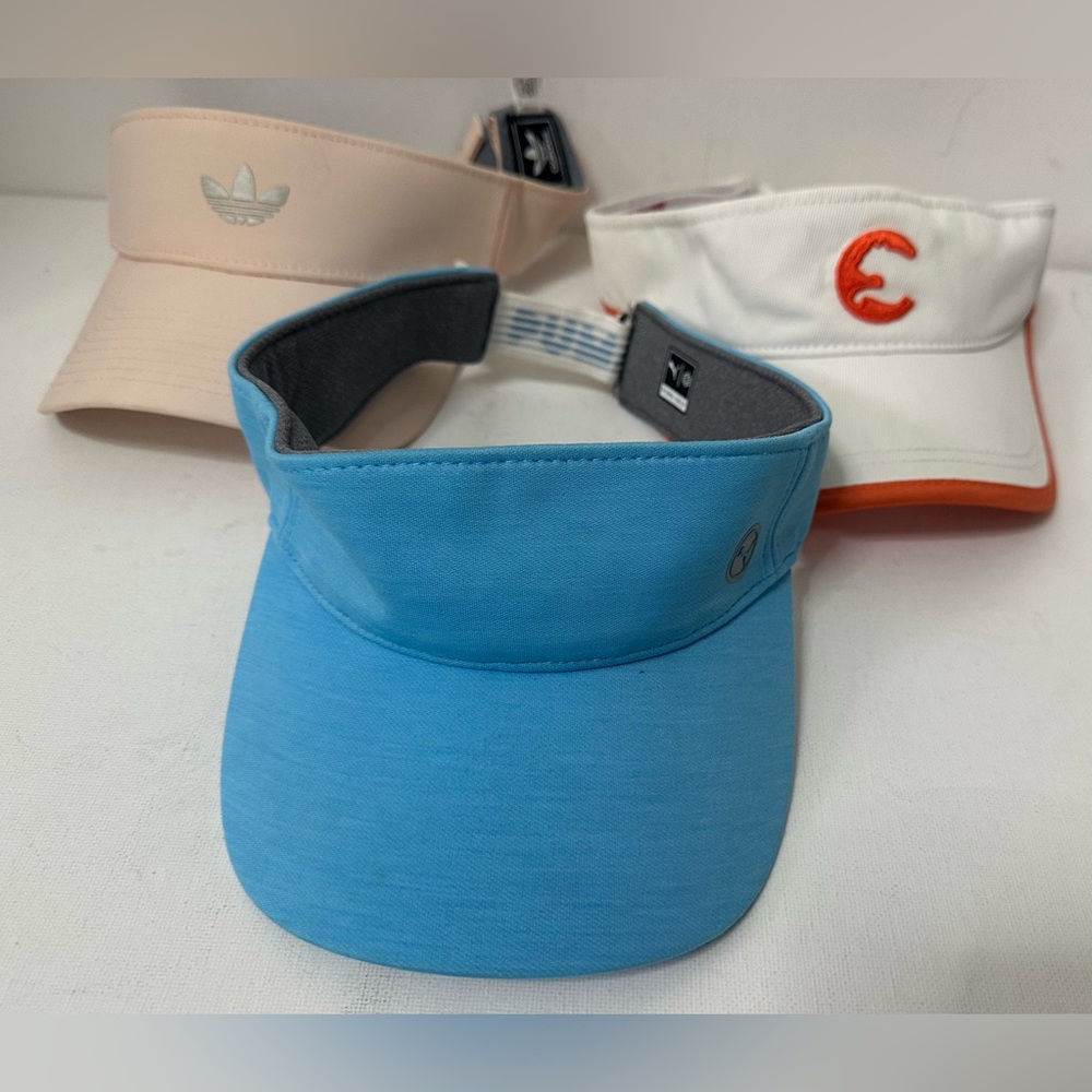 Set of 3-Adidas +Puma Sports visor summer Hats